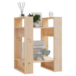 Berkfield Book Cabinet/room Divider 41X35X57 Cm Solid Wood Pine - thumbnail 7