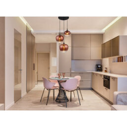 Luminosa Lighting Luminosa Maxy Cluster Pendant Ceiling Light Matt Black Copper Glass Shade 3X E27 - thumbnail 4