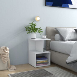 Berkfield Bedside Cabinets 2 Pcs White 35X35X55 Cm Engineered Wood - thumbnail 1