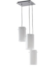 Luminosa Lighting Luminosa Square 3 Light Cluster Pendant Ceiling Light White 25X25X23Cm - thumbnail 1