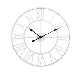 Darphe Nordic Simple White Round Metal Roman Numeral Wall Clock 40Cm - thumbnail 3