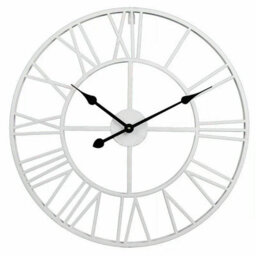 Darphe Nordic Simple White Round Metal Roman Numeral Wall Clock 40Cm - thumbnail 2