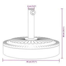 Walplus Parasol Base For 38 / 48 mm Poles 25 Kg Round - thumbnail 8