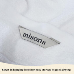 Misona Ultra Soft Bamboo Bath Sheet - White - thumbnail 4