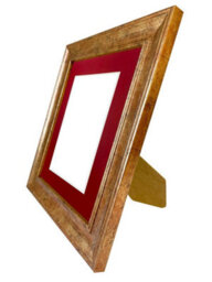 Frames By Post Scandi Gold Frame With Red Mount For Image Size 10 X 8 Inch - thumbnail 4