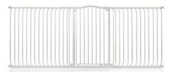 Safetots Extra Tall Curved Top Safety Gate, 234Cm - 243Cm, Matt White, Extra Tall 100Cm In Height, Pressure Fit Stair Gate - thumbnail 1