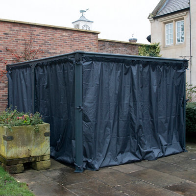 Canopia By Palram Grey Gazebo Curtain, Pack Of 4 (L)2.17M (W)4.65M For Martinique 5000 & Milano 4300 - image 1