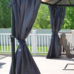 Canopia By Palram Grey Gazebo Curtain, Pack Of 4 (L)2.17M (W)4.65M For Martinique 5000 & Milano 4300 - thumbnail 4