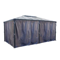 Canopia By Palram Grey Gazebo Curtain, Pack Of 4 (L)2.17M (W)4.65M For Martinique 5000 & Milano 4300 - thumbnail 2