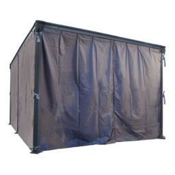 Canopia By Palram Grey Gazebo Curtain, Pack Of 4 (L)2.17M (W)4.65M For Martinique 5000 & Milano 4300 - thumbnail 3