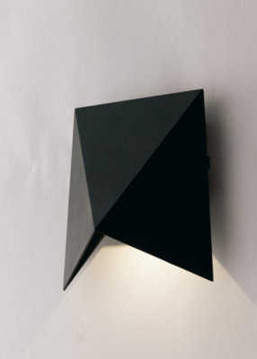 Luminosa Lighting Luminosa Stealth Outdoor Led Aluminium Down Wall Lamp, Black Matt, Ip54, 4000K
