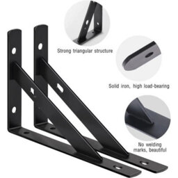 6 Inch 10Pack Wall Mounted Shelf Brackets Support - thumbnail 3