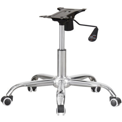 Chrome Office Chair Refurbishment Refurb Kit - Base Castor Wheels Gas Lift Lever - image 1