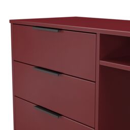 Marsala Ready Assembled Matt Red Tv Unit & 3 Drawers, (H)68.3Cm X (W)96.8Cm X (D)39.2Cm - thumbnail 3