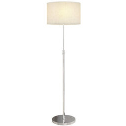 Silver Floor Lamp With Remote And Foot Switch, Standing Lamp With Linen Shade - thumbnail 3