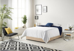 Somnior Beds Somnior Plush Beige Memory Foam Divan Bed With Mattress And 2 Drawers -Single - thumbnail 1