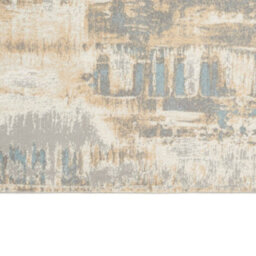 White Modern Easy To Clean Abstract Rug For Living Room, Bedroom - 160Cm X 221Cm - thumbnail 4