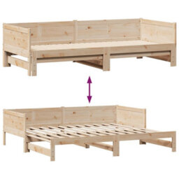 Berkfield Daybed With Trundle And Drawers Without Mattress 80X200 Cm - thumbnail 8