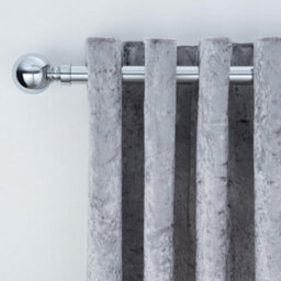 A.unique Home Plain Round Ball Metal Extendable Curtain Pole With Rings And Fittings (25/28mm) - Nickel, 120Cm - 220Cm Approx - thumbnail 4