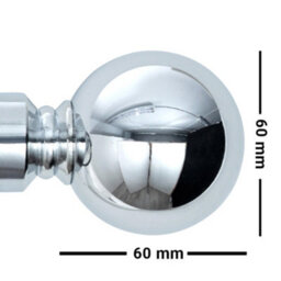 A.unique Home Plain Round Ball Metal Extendable Curtain Pole With Rings And Fittings (25/28mm) - Nickel, 120Cm - 220Cm Approx - thumbnail 2