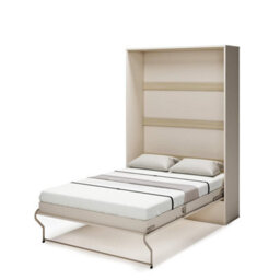 Arte Charlie 07 Vertical Wall Bed Concept 140 Cm In Cashmere - Space-Saving Double Bed With Smart Fold-Away Design - thumbnail 2