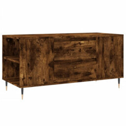 Berkfield Modern Coffee Table Smoked Oak 102X44.5X50 Cm Engineered Wood - thumbnail 1