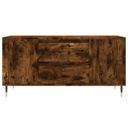 Berkfield Modern Coffee Table Smoked Oak 102X44.5X50 Cm Engineered Wood - thumbnail 5