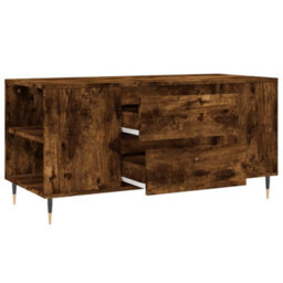 Berkfield Modern Coffee Table Smoked Oak 102X44.5X50 Cm Engineered Wood - thumbnail 6