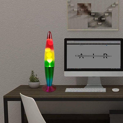 Almineez Magic 16 Inch Lamp  Aluminium Soothing Colour Motion Wax And Liquid Decoration Mood Light  Rainbow - image 1