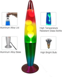 Almineez Magic 16 Inch Lamp  Aluminium Soothing Colour Motion Wax And Liquid Decoration Mood Light  Rainbow - thumbnail 3