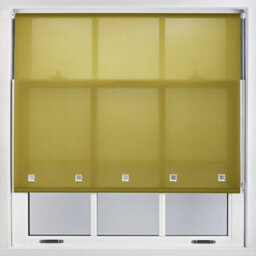 Furnished Daylight Roller Blind With Square Eyelets - Trimmable Green, 50Cm X 210Cm