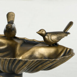 Outsunny 81Cm Tall Bird Bath With 2 Decorative Birds For Garden, Bronze Tone - thumbnail 8