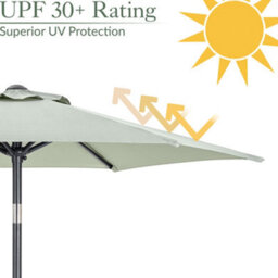 Christow 2.4M Crank And Tilt Parasol With Uv Protection - thumbnail 5