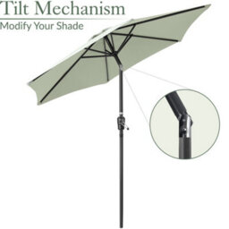 Christow 2.4M Crank And Tilt Parasol With Uv Protection - thumbnail 4