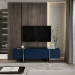 Heze Furniture Kyoto Glamour Modern Loft Style Tv Cabinet 180 Cm Tv Stand - Blue Matt - thumbnail 5