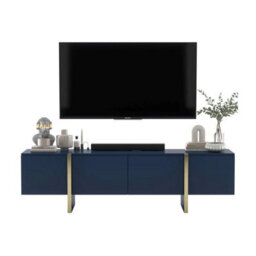 Heze Furniture Kyoto Glamour Modern Loft Style Tv Cabinet 180 Cm Tv Stand - Blue Matt