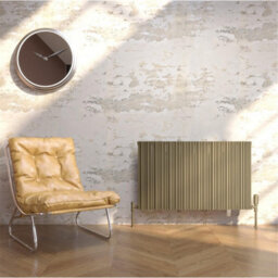 Clifton 575mm (H) X 1439mm (W) - Bronze Double Panel Horizontal Aluminium Radiator (Tavistock ) - (0.57M X 1.43M) - Depth 52mm - thumbnail 1