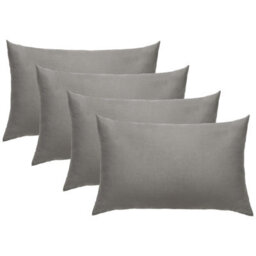 Ohs 4 X Soft Cotton Housewife Pillowcases, Grey - 50 X 75Cm - thumbnail 4
