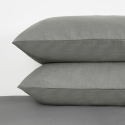 Ohs 4 X Soft Cotton Housewife Pillowcases, Grey - 50 X 75Cm