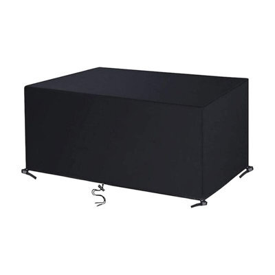 Garden Furniture Cover 150X90X75Cm Black 420D Oxford Rectangular Table Protective Tarp For - image 1