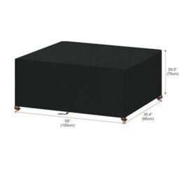 Garden Furniture Cover 150X90X75Cm Black 420D Oxford Rectangular Table Protective Tarp For - thumbnail 3