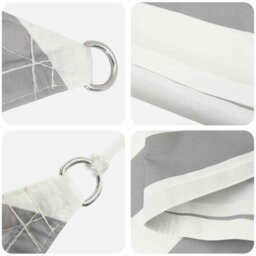 Walplus Sun Shade Sail Light Grey And White 3 X 3 X 3 M - thumbnail 4