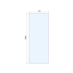 Aquadry Cassien Matt Black Clear Rectangular Wet Room Glass Screen Kit & Wall-Mounted Bar (H)200Cm (W)80Cm - thumbnail 2