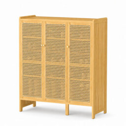 6-Tier Bamboo Shoe Cabinet 3 Doors Hallway - thumbnail 1