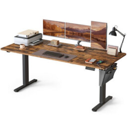 LEDREM Electric Standing Desk, Height Adjustable Desk, 180 X 80 Cm, Continuous Adjustment, Spliced Desktop, 4 Memory Heights, Usb-Port - thumbnail 2