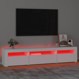 Vidaxl Tv Cabinet With Led Lights White 195X35X40 Cm - thumbnail 5