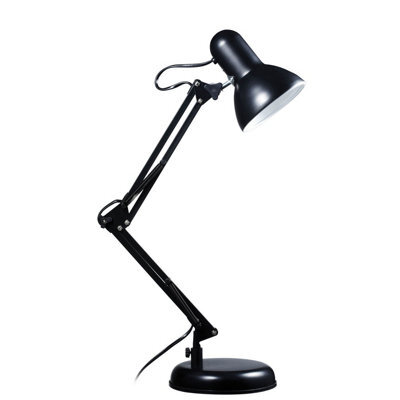 Orsina Comtemporary Black Desk Lamp, Modern And Timeless Design Bedside Table Light, Sleek Lamp On Livingroom Table - image 1