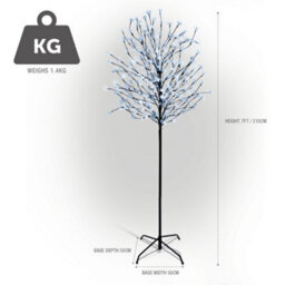 Netta 7Ft Cherry Blossom Tree With 350 Led Lights, Suitable For Indoor And Outdoor Use - Cool White - thumbnail 7