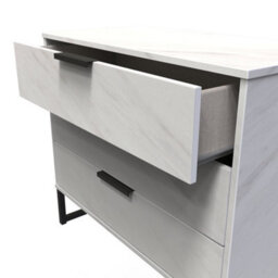 Beijing 3 Drawer Chest Of Drawers In Marble (Ready Assembled) - thumbnail 5
