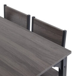 Grey Space Saving Dining Table And 4 Chairs Industrial Kitchen Furniture 5Pcs Set - thumbnail 5